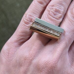 Set Of 3 J Crew Two Tone Rings